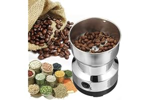 ZJCHAO Moulin à café électrique en acier inoxydable avec réglage de précision réglable, capacité de 100 g