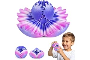 OLEE ODEE Gear Ball Fidget Spielzeug für Kinder Erwachsene 3D Gedruckt Stressabbau Zahnrad Kugel Büro Weihnachten Ostergeschenke Geburtstagsgeschenke Sensorisches Spielzeug(Orchidee,6cm)