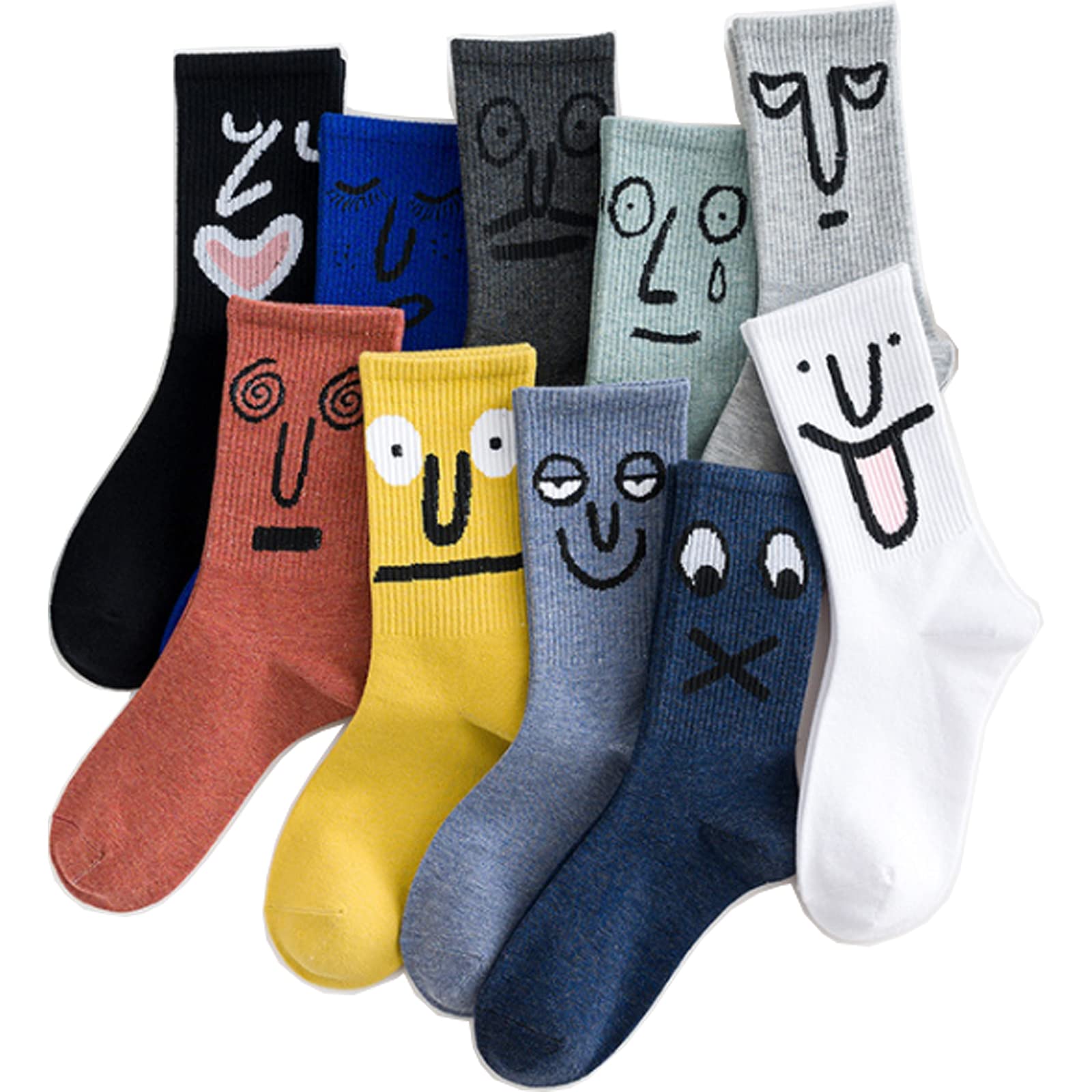 NALACAL Funny Mens Colorful Dress Socks - Fun Novelty Patterned Cotton Crazy Design Socks(4 Packs): Buy Online at Best Price in UAE - Amazon.ae 2