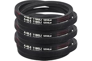 sourcing map Paquete de 3 correas trapezoidales A46 1/2 envueltas clásicas, 48 pulgadas de circunferencia exterior envuelta, correa trapezoidal de goma industrial, perfil A, para equipos de maquinaria