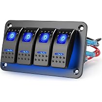 4x Mixed Illuminated Rocker Switches – 16A 12V On/Off – For Car, Van, Marine, Boat