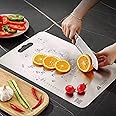 Rusabl Premium Heavy-Duty Stainless Steel Chopping Board for Kitchen (Rectangular, 31 x 22 cm, Large), BIS Certified, Anti-Rust, Non-Slip Cutting Board for Slicing Fruits, Vegetables, Kneading Board