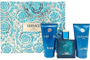 Versace Eros Confezione Regalo Uomo: Profumo Eau De Toilette, Balsamo Dopobarba e Bagnoschiuma 50 ml