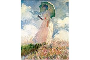 Legendarte - Cuadro Lienzo, Impresión Digital - Dama Con Parasol - Claude Monet - Decoración Pared cm. 50x70