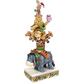 Enesco Jim Shore Winnie The Pooh and Friends tarafından Disney Gelenekleri Koleksiyonu Yığılmış Heykelcik- Taş Re&ccedil;ine El Boya