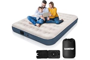 ‎DAMETAY Dametay Luftmatratze Selbstaufblasend für 2 Personen Luftbett mit integrierter Pumpe Aufblasbare Matratze Schnelles Aufblasen Selbstaufblasbare Luftmatratze für Camping Heim Reise 198 x 152cm