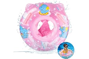 Moocuca Baby schwimmring, Schwimmsitz Kinder mit Cartoon-Print, Schwimmreifen Baby für Kinder von 6 Monaten bis 3 Jahren, Schwimmhilfe Baby für Jungen und Mädchen