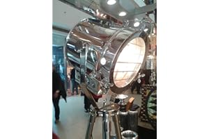 SARA INTERNATIONAL Vintage industrialny designerski chrom morski reflektor oświetlenie statyw podłoga lampa dekoracja