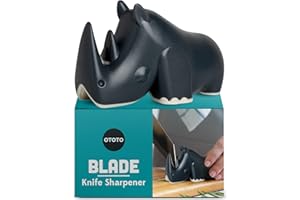 OTOTO Blade Knife Sharpener - Keep Knives Sharp - Fun Kitchen Gadget - BPA-Free & Dishwasher-Safe - Dimensions: 3.62 x 1.69 x 2.09 inches