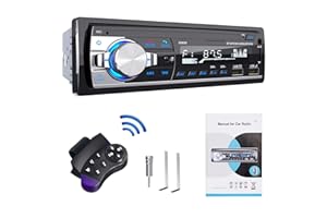 RDS Autoradios Bluetooth, Lifelf Radio Voiture Récepteur avec Lecteur MP3 WMA FM Télécommande, Deux USB Port, Soutien iOS, Android(Non Lecteur CD)