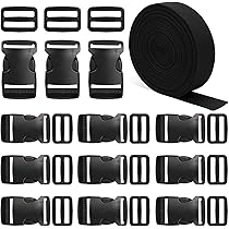Nylon Gurtband 30mm Mit Schnallen - 10m Set Mit 12 Steckschnallen Für DIY Projekte