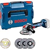 Bosch Professional 18V System Akku-Winkelschleifer GWX 18V-7 (Scheiben-Ø 125 mm, mit X-LOCK Aufnahme, inkl. 5-tlg. Trenn- und