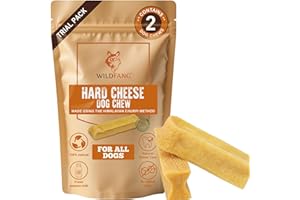 Wildfang® Bastoncino da masticare allo Yak per cani – Formaggio naturale dell’Himalaya – Osso di formaggio per cani – Igiene dentale – Confezione di prova da 2 pezzi (36–44 g)