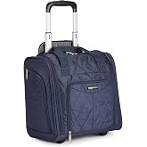 Amazon Basics Under Seat Carry On Luggage Navy Padded 35.3cm x 25.2cm x 38.5cm