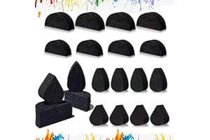 DUGEGAYL Éponges à Peinture,20Pcs Idéal pour la Peinture Faciale et Corporelle, Compatible avec Les Pigments et Teintures en Textile