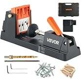 VEVOR Hidden Hole Template Kit, Adjustable from 5" to 1-1/2", Angle Hole Drilling Template, with 9.5mm Drill Bit, Woodworking