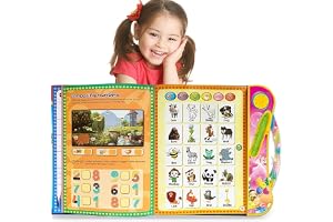 ABC Sound Books Interactive Electronic Learning Books for Toddlers with Alphabet, Numbers, Animals, Music, Games Educational Toys for Kids 3 Years+