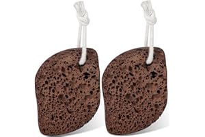 PHOGARY Piedra Pómez Natural para Pies, Pack de 2 unidades, Removedor natural para piel dura callos en pies y manos, lima natural de pies para eliminar la piel muerta, piedra pómez de lava marrón