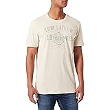 TOM TAILOR Herren T-Shirt Mit Print - Regular Fit Baumwolle Jersey