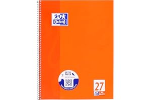 Oxford 384408037/100050360 Notatnik A4 W Linię, 80 Arkuszy, Pomarańczowy/Biały
