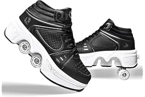 ‎TO.DREAM Outdoor Rollschuhe, Verstellbare Rollerskates für Damen, Quad-Skates-Deformationstrainer für Erwachsene, Turnschuhe mit Unsichtbarem Rad für Anfänger