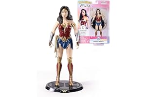 The Noble Collection DC Bendyfigs Wonder Woman - Officially Licensed 7.5in (19cm) DC Bendable Toy Posable Collectable Doll Figure With Stand - Gifts For Kids & Adults
