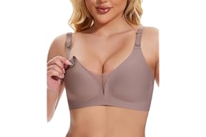 Jiuday Still BH ohne Bügel Große Brüste Damen Schwangerschafts- & Still-BHS Bequemer Gepolstert Spitze Seamless Nursing Bra Nahtloser Push Up Stillbh