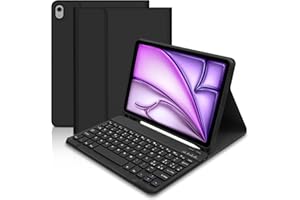 Hofsos Tastiera Custodia per iPad Air 11Pollici M2 2024/M3 2025, Italiano QWERTY Rimovibile Bluetooth Tastiera, Custodia con Supporto Pencil per iPad Air 5/4 10.9”, Nero