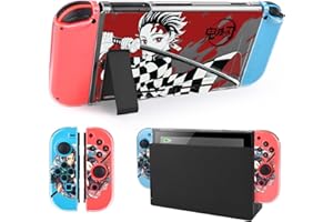 DLseego Custodia Protettiva Compatibile con Switch,Accessori per Switch, Guscio Rigido per PC Trasparente con Morbida JoyCon Copertura, Custodia Agganciabile, Design Antigraffio-ragazzo