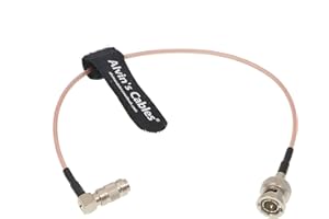 Alvin's Cables DIN 1.0/2.3 Mini BNC kąt prosty do BNC męski HD SDI RG179 kabel 75 omów do Blackmagic 0,3 M