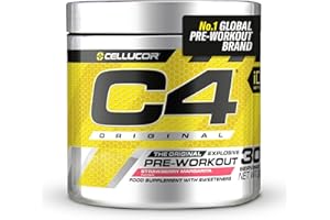 CELLUCOR C4 Original - Odżywka przedtreningowa - truskawkowa margarita | suplement w postaci napoju energetyzującego | 150 mg kofeiny + beta-alanina + monohydrat kreatyny | 30 porcji