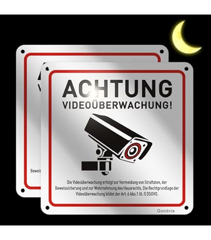 Camera Bewaking stickers (10x geel