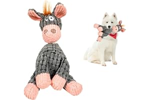 SoeUyd Jouet pour Chien, Jouets Couineurs pour Chien, Peluche Chien Indestructible, Jouets Interactifs pour Protéger Les Gencives de Votre Animal. Convient aux Petits, Moyens et Grands Animaux