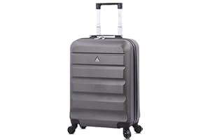 Aerolite 55 x 38 x 20 Emirates maksymalny rozmiar twarda obudowa podręczna walizka kabinowa 55 x 38 x 20 z 4 kołami, pasuje również do wielu innych linii lotniczych, Grafitowy