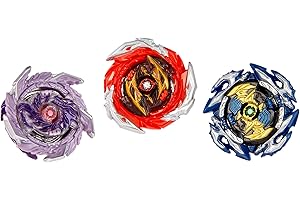 HASBRO Beyblade Burst Surge Speedstorm Thunder Threat 3 Pack - Colossal Fafnir F6, Spear Dullahan D6, Brave Roktavor R6 Battle Spinning Top Toys - Amazon Exclusive