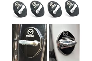 TURTLEDOVESHI 4 Pièces épaissi Cas de Couverture de Serrure de Porte de Style de Voiture pour Mazda Miata 3,6, MX-5 CX-3,CX-5,CX-9, Cache-Verrou de Porte, Contre la pluie/la Rouille Accessoires Voiture