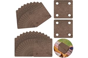 AHANDMAKER 24 Stück Webkarten. 2.17x2.17 Zoll Quadratische Webstuhlkarten Mit 4 Löchern Holzbrettchen Webkarten Handgefertigtes Webwerkzeug. Webzubehör Für Strickrahmen. Kokosnuss Braun