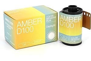 RETO Amber D100 Pellicola cinematografica negativa a colori da 35 mm, 27 esposizioni, ISO100, 135, Cinematografica, Stile cinematografico, Processo C41