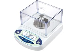 Toemics Lab Analytical Balance 500g x 0.001g Precision Digital Scale 0.001 Gram Accuracy Laboratory Scientific Milligram Scale Jewelry Scales with Windshield