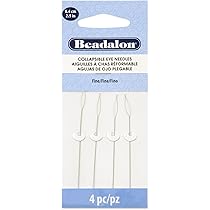Pack outil a main,Aiguilles à perles en acier inoxydable, 5 pièces