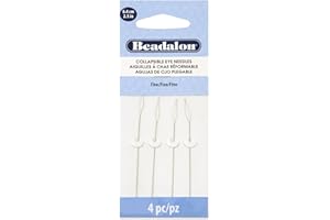 Beadalon 2.5-inch Fine Collapsible Eye Needles, Pack of 4