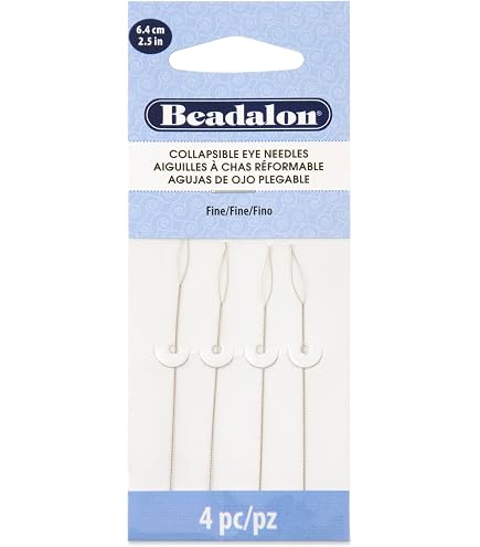 Lot De 4 Aiguilles à Chas Pliable De 12,7 Cm - Pour Enfilage De Perles à Petits Trous - Marque Beadalon