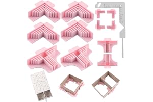 BAOFALI Lot de 7 guides d'angle de cartonnage avec outil de couverture de reliure en métal, assemblage d'angle/séparateur (3 mm, 2 mm, 1,5 mm, 1 mm) de large pour couvertures de livres, boîtes en