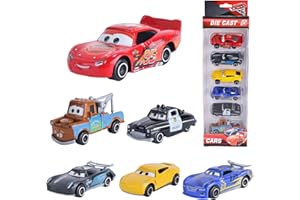 yumcute Set di 6 giocattoli per auto McQueen, mini giocattolo per auto Lightning McQueen, giocattolo per bambini da 3 a 12 anni, ragazzi e ragazze