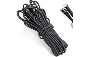 AOOTUERL Cord Corda Elastica 4mm 10M Corda di Gomma Cavo Elastico Marino, Robusto 10 M Corde Elastiche, corda elastica per teloni, Bungee Resistenti Campeggio Bivvy Bivi Conservazione Fai da Te Multiuso
