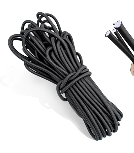 2 Cordes élastiques Caoutchouc 4mm X 10m – Imperméables, Pour Camping, Tente, Hamac, Bâche…