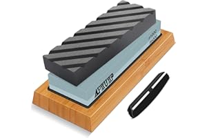ALPXUXP Pietra per Affilare 1000/6000 Grana per Affilare Professionali a Doppia Faccia (con Supporto per Pietra da Affilare,Pietra da Spianare,Cinghia,Guida Angolare)
