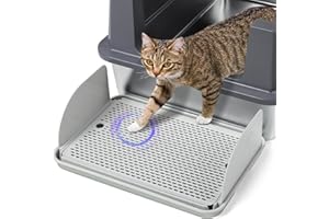 Bartuke Grande Rampe pour Chat - 42 x 28,5 cm - Escalier et marches pour Chats avec Protection Anti-éclaboussures, Fonction de Filtration, Double Couche, Facile à Nettoyer, antidérapante - Rampe pour
