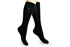 SocksLane Cotton Compression Socks 15-20 mmHg Class 1 Support Knee-High for Women and Men
