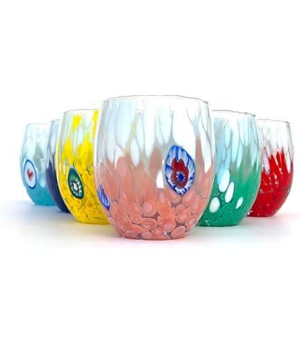 Bicchiere Da Long Drink In Vetro Di Murano - Collezione Happy Fruit, Made In Italy, Ambra - Foto 5